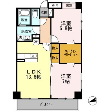 ファミールマンションひらたの物件間取画像